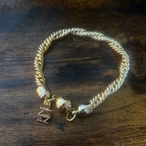 Elegant 18K Gold Plated Bracelet with Charm
